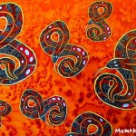 Snakes. Wonderful aboriginal art from Australia