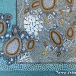 "Turtles Breeding" by Terry Johnstone © Tobwabba Art. Tobwabba Art tells the story of the Worimi people from the Great Lakes region of coastal New South Wales. Tobwabba Art is a living portrayal of the rich and diverse culture of the Worimi people that has been passed down through the generations